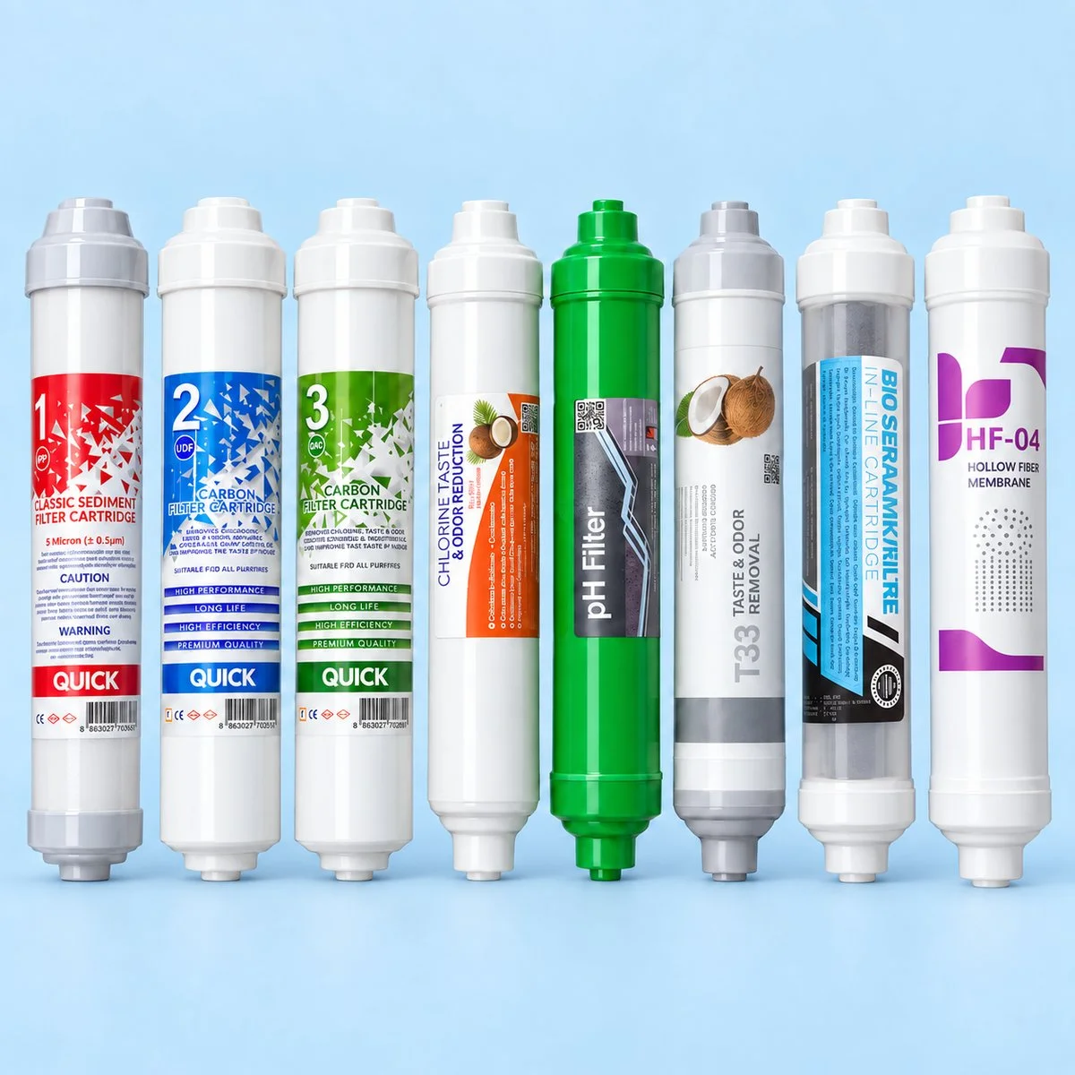 Quick 8'li Filtre Seti (pH, Bio Seramik, HF-04)