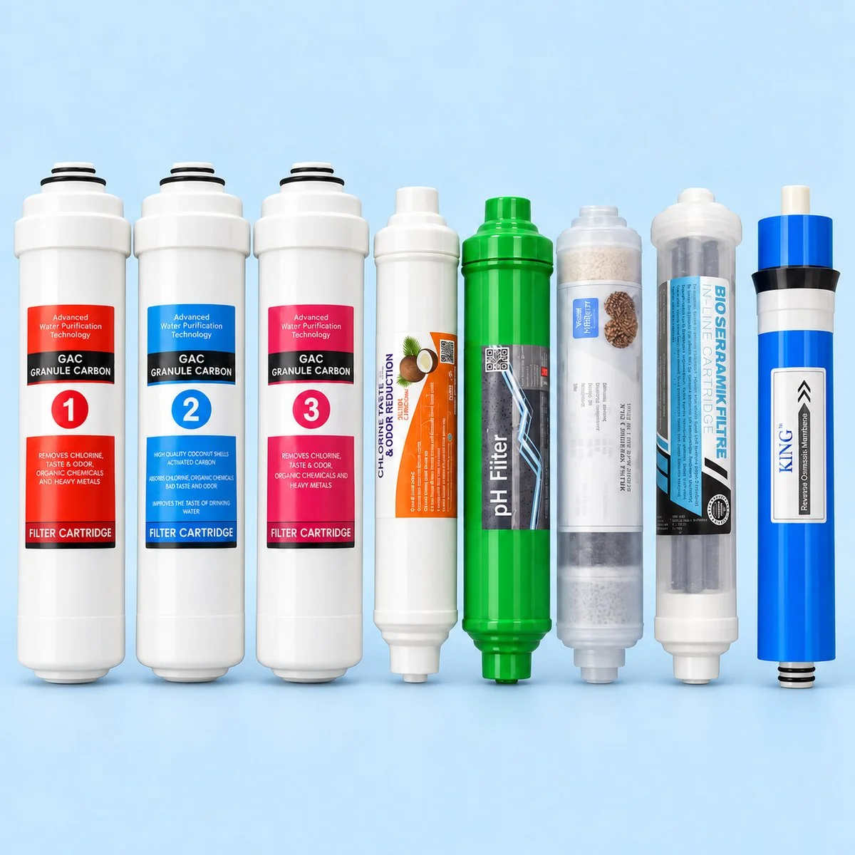 Twist 8'li Filtre Seti (pH, Mineral, Bio Seramik, Membranlı)