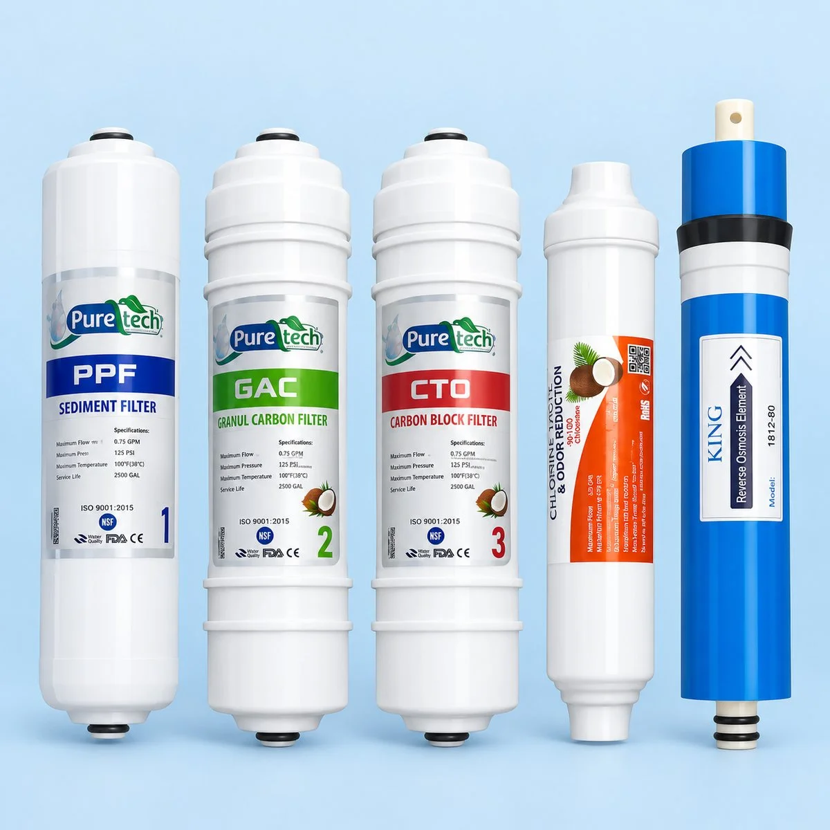 PureTech 5'li Filtre Seti (Membranlı)
