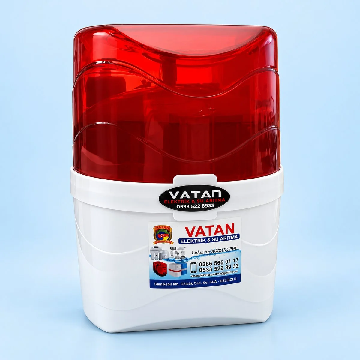 Vatan Dalga Kasa Su Arıtma Cihazı (Kırmızı/Beyaz)