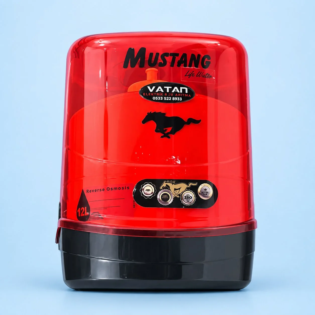Mustang Pompalı Su Arıtma Cihazı (Kırmızı)