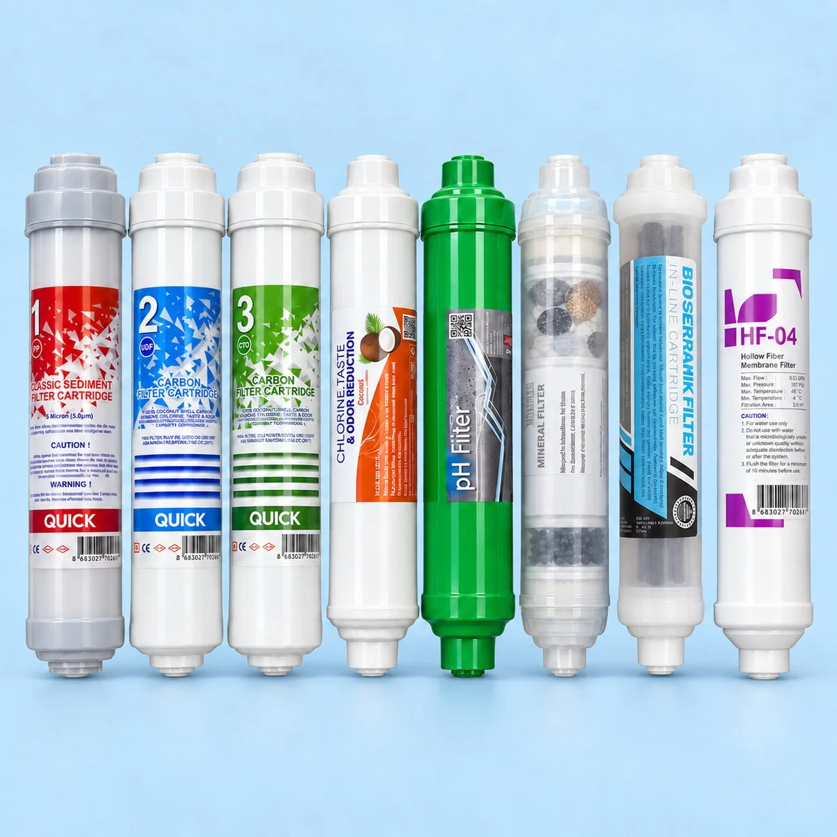Quick 8'li Filtre Seti (pH, Mineral, Bio Seramik, HF-04) 2